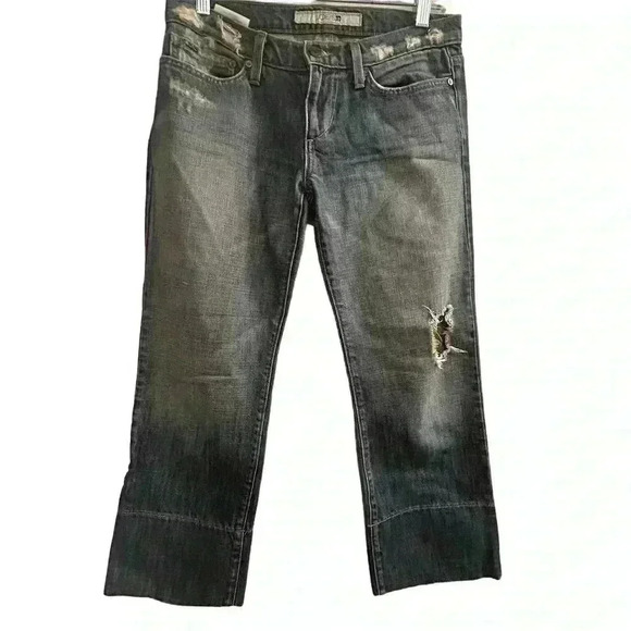 Joe's Women’s Blue Denim Straight Cropped Jeans Size 28 Medium Wash - Picture 1 of 13